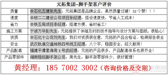 腳手架種類大全，2016版本